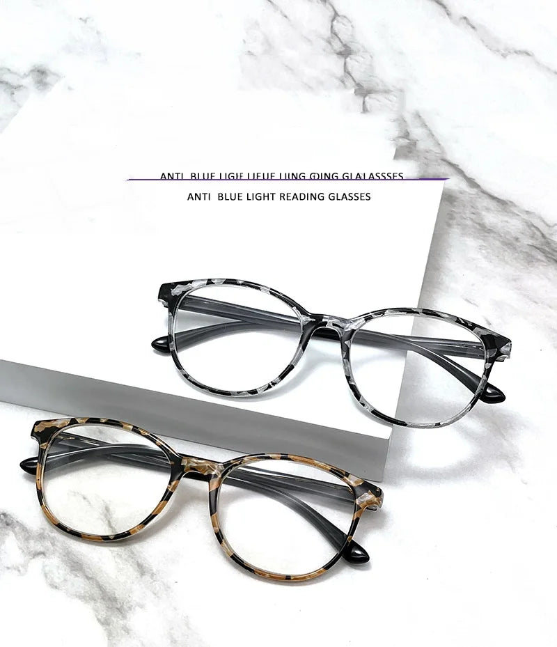 Retro Round Reading Glasses – Vintage Plastic Eyewear for Women, Presbyopia & Hyperopia +1.0 to +3.5