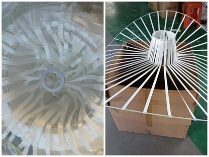 Italian Cross-Border Nordic Straw Hat Fabric Lamp — Modern Designer Art Lamp for Restaurant & Living Bedroom