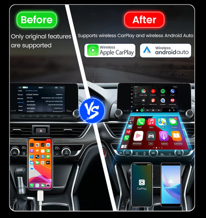 CarlinKit Wireless CarPlay Adapter — USB Dongle for Android Auto, MirrorLink, Waze & Spotify Car Multimedia