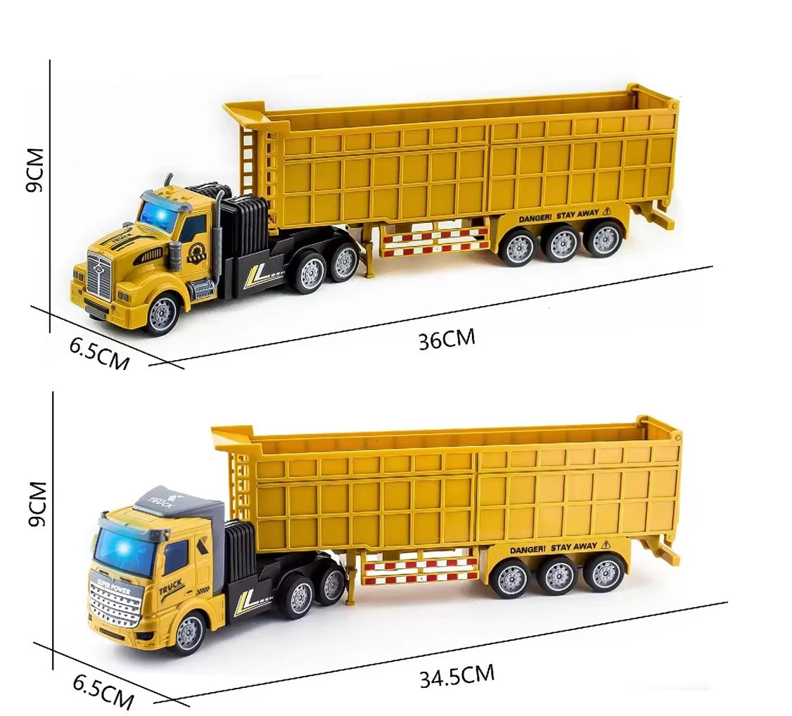 1/48 RC Heavy-Duty Semi-Trailer Truck – Remote Control Construction Dump Truck Toy for Boys Gift