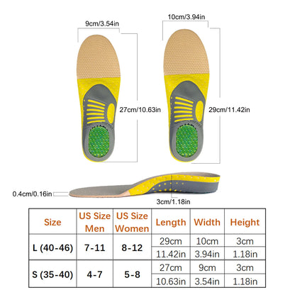 1 Pair Orthopedic Insoles: Flat Foot Health Sole Pad for Shoes - Arch Support Pad for Plantar Fasciitis, Feet Care Orthotics