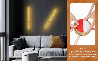 50cm/80cm Rechargeable Wall Light – Wireless Dimming LED Lamp with Remote Control, Modern Night Lamp for Bedroom