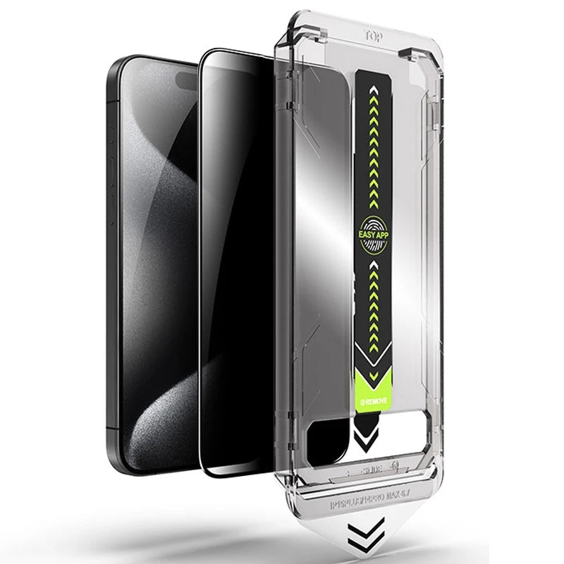 Premium Tempered Glass Screen Protector for iPhone 16 & 15 Pro Max – Easy Install, Dust-Free for iPhone 16 Plus