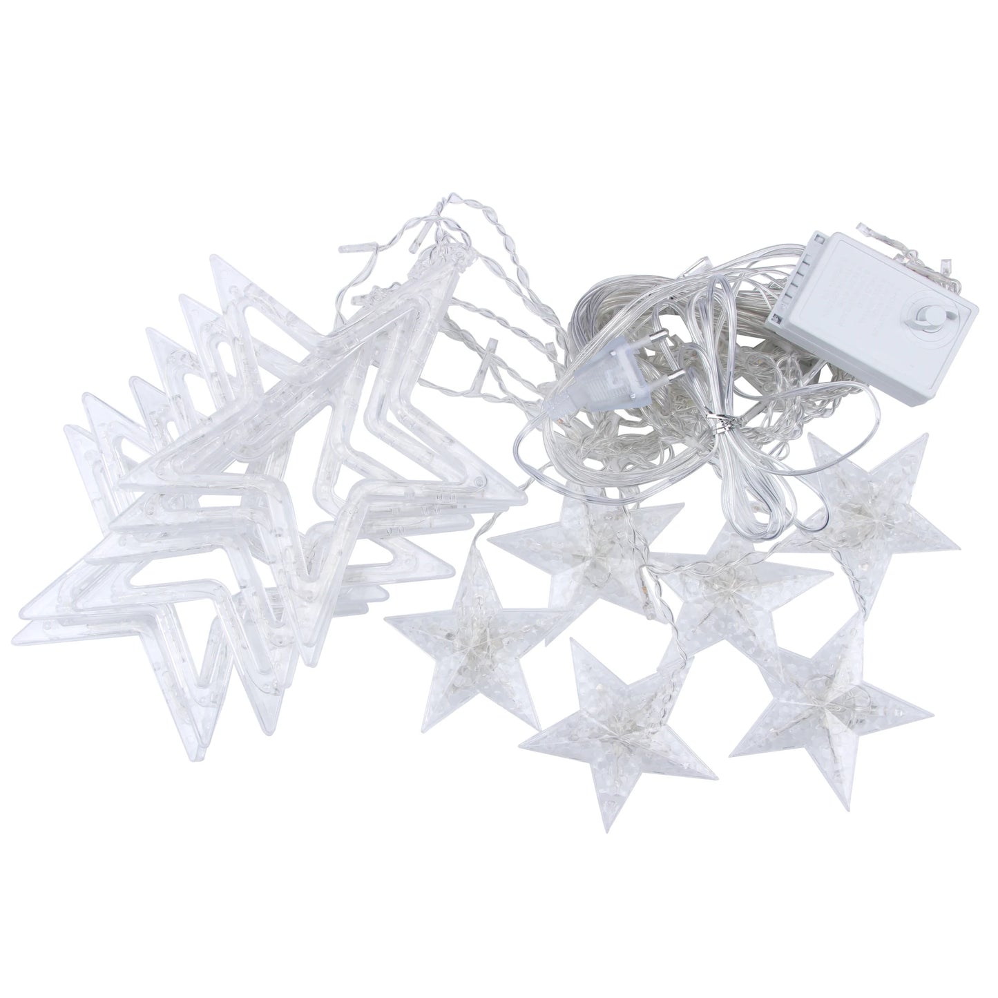 3.5M Star Curtain LED String Lights – 138 LEDs Fairy Lights for Christmas, Home, Bedroom, Window, Outdoor Party, and Holiday Decoration