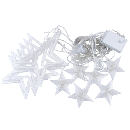 3.5M Star Curtain LED String Lights – 138 LEDs Fairy Lights for Christmas, Home, Bedroom, Window, Outdoor Party, and Holiday Decoration