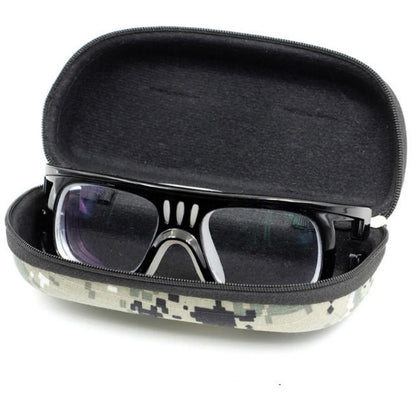 Portable Tactical Sunglasses Case - Military-Grade EVA Eyewear Pouch with MOLLE System for Outdoor and Hunting Goggles Storage