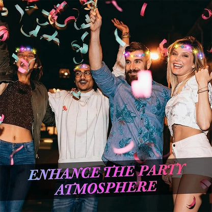 Luminous Flower Wreath Headband - 15/30Pcs 10-LED Garland Crown for Wedding & Christmas