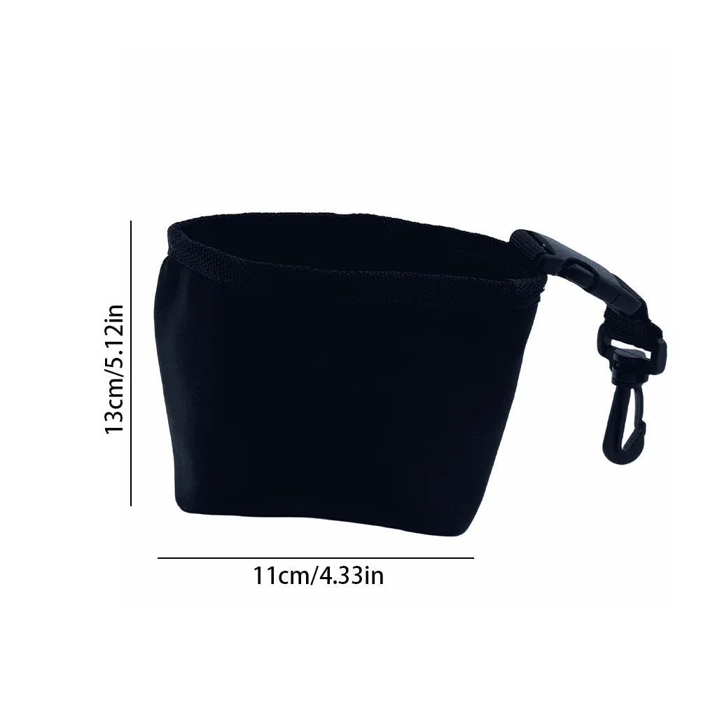 Portable Golf Cleaning Bag with Detachable Clip – Waterproof Liner, Cleans Club Grooves, Dry Exterior