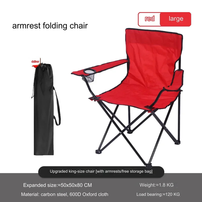 Canopy Lounge Chair with Sunshade – Portable Outdoor Camping & Hiking Chair with Holder, 1-Pack