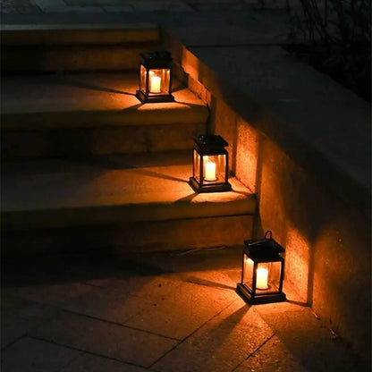 Garden Decor Outdoor Solar Lights | Retro Palace Lantern and Hanging Candle Lamps | Landscape and Floor Lighting
