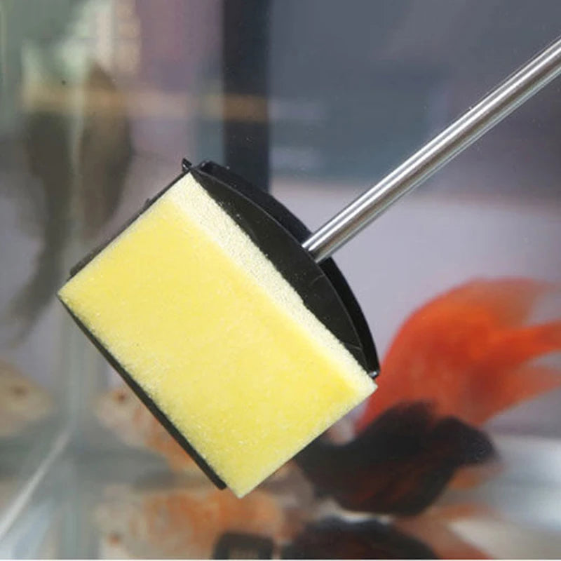 Fish Tank Long Handle Brush – Double-Sided Cleaning Brush for Aquariums, Aquarium Cleaning Tools