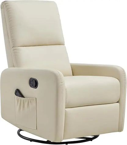 Swivel Glider Rocking Recliner Chair – Massage Nursery Armchair with Rocker Recline for Adults