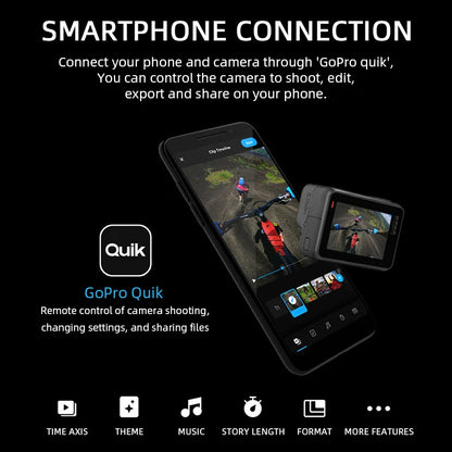 GoPro HERO5 Black 4K Ultra HD Sports Camera – 1080P Video, Anti-Shake, Cycling Helmet Action Cam, Optional Memory Card