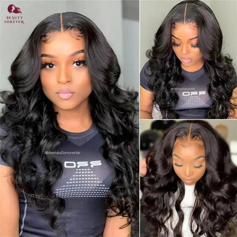 Beautyforever 3D Body Wave Lace Front Wig - Glueless, Ready-to-Wear, 100% Raw Human Hair, Bye Bye Knots