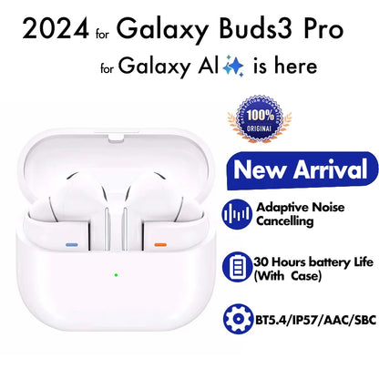 Galaxy Buds3 Pro Wireless Bluetooth Earbuds with Charging Case & Memory Foam Tips – Immersive Sound Headset