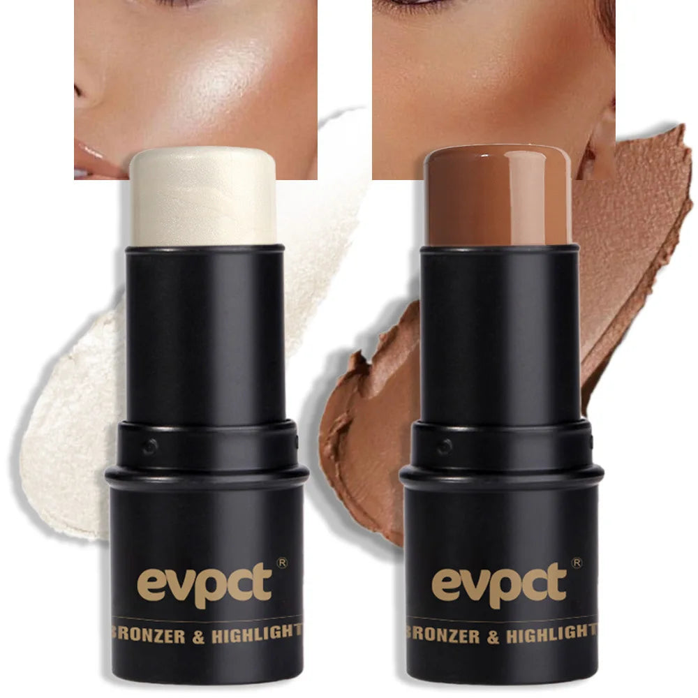 Highlighting & Bronzer Stick - Face Brightening Blusher, Rouge Concealer Pen, Long-Lasting Corrector & Nose Contouring Cosmetics