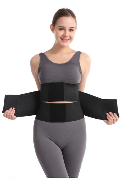 Waist Cincher Belt — Tummy Control Body Shaper with Triple Wrap Corset, Workout Sweat Band & Gym Slimming Girdle