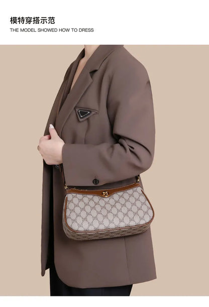 Designer Luxury Women’s Underarm Tote Bag – Fashionable Single-Shoulder Crossbody Bag for Commuting