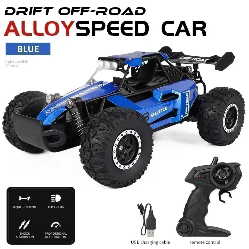 DK087 1:16 2WD Brushless High-Speed RC Drift Car – Off-Road Remote Control Truck with LED Lights, 20KM/H Racing Toy Model