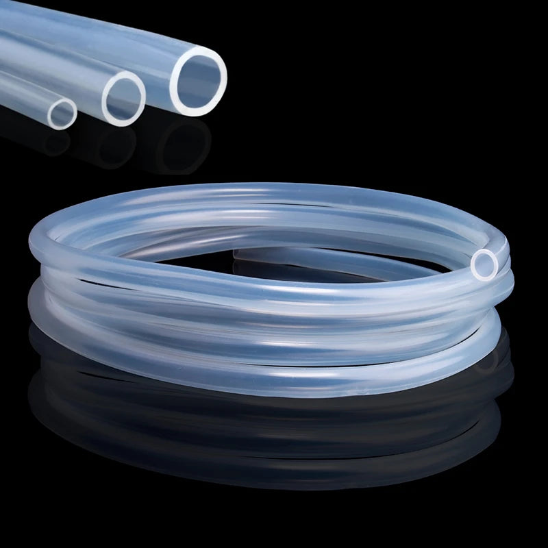 5 Meters Transparent Food Grade Silicone Tube - Flexible Garden Rubber Hose for Aquariums - Various Sizes Available