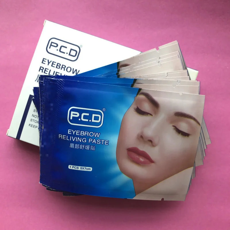 12PCS Eyebrow & Lip Paste Mask – Tattoo Makeup Accessories for Bleeding Relief, Color Fixing & Care