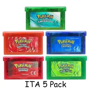 GBA Pokémon 32-Bit Game Cartridges – Emerald, FireRed, LeafGreen, Ruby & Sapphire, Multi-Language