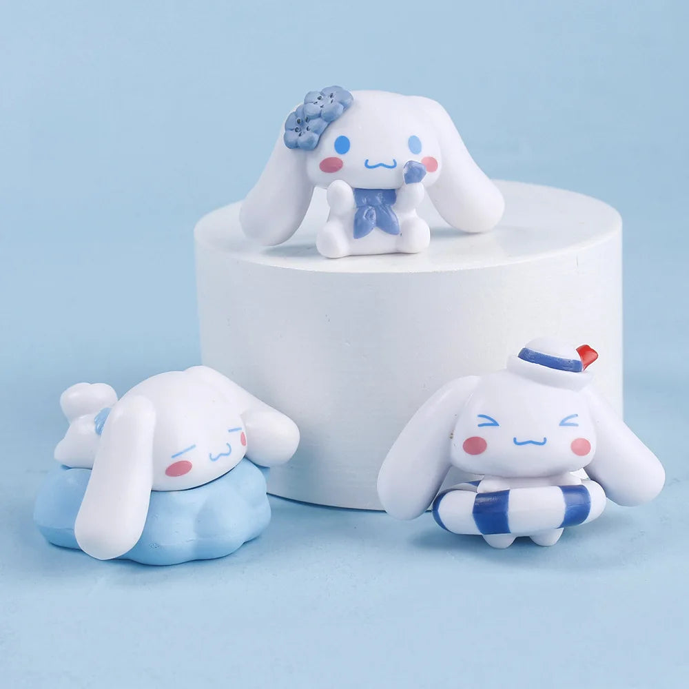 New 5pcs Sanrio Cinnamoroll Action Figures – Kawaii Anime Toy Set for Tabletop Decoration & Kids Gifts
