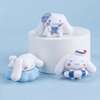 New 5pcs Sanrio Cinnamoroll Action Figures – Kawaii Anime Toy Set for Tabletop Decoration & Kids Gifts