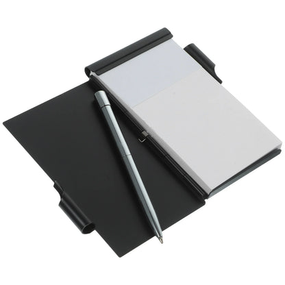 Mini Notebook Memo Pad - Convenient Pocket Server Note Pad for Work Schedules, Aluminum Alloy Reading Page