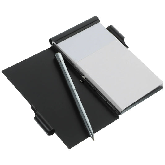 Mini Notebook Memo Pad - Convenient Pocket Server Note Pad for Work Schedules, Aluminum Alloy Reading Page