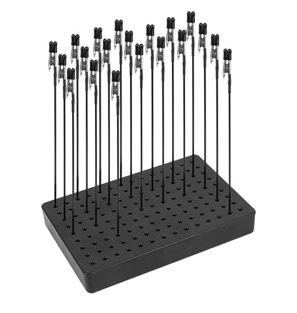 Model Painting Stand Base Holder with 20 Magnetic Alligator Clips & Flexible Sticks Set for Airbrush Crafting