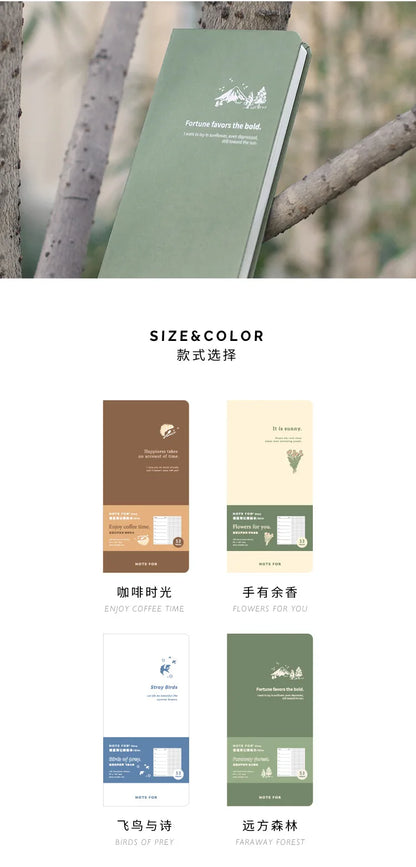 Retro Weekly Planner Notebook – Slim Notepad for Office & School, Cute Weekly Record Book