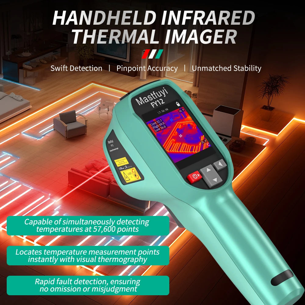MASTFUYI Rechargeable Thermal Imaging Camera – Handheld Infrared Imager, -20℃ to 550℃, Waterproof, Dustproof & Drop Resistant