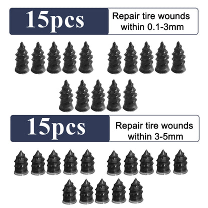 10/30pcs Car & Motorcycle Tyre Repair Rubber Nail Set – Universal Tire Puncture Repair Tool for Cars, Trucks & Bikes