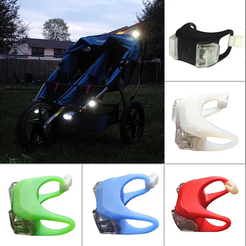 Led Stroller Waterproof Silicone Baby Stroller Night Alarm Light | Outdoor LED Flas ...