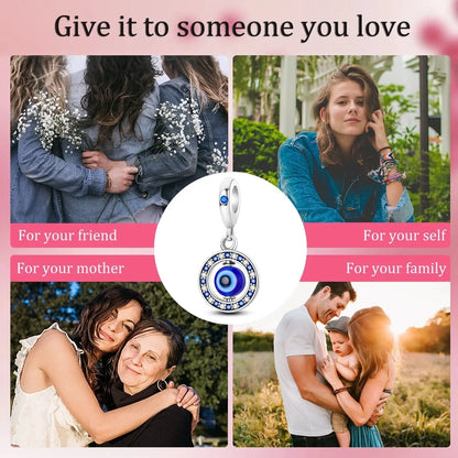 MULA Silver-Plated Sunflower & Four-Leaf Clover Dangle Charms - DIY 3MM Snake Chain Bracelet