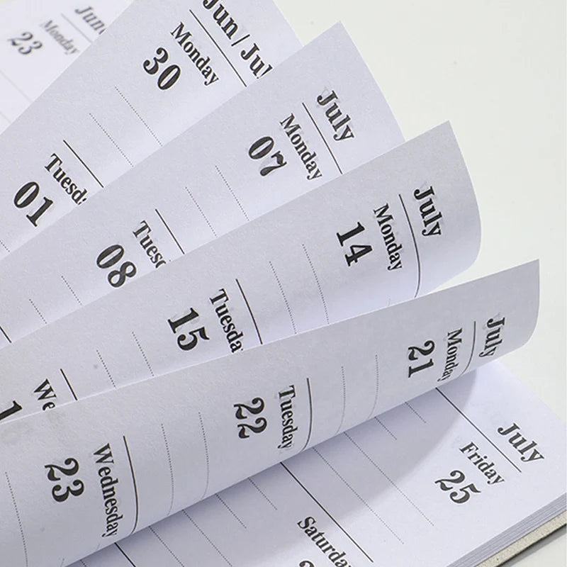 2025 A7 Pocket Planner – 365 Day PU Cover Notebook, Daily & Weekly Calendar, Office & School Agenda