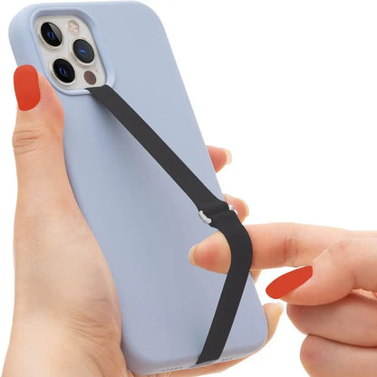 Flexible Elastic Silicone Phone Straps: Secure Hand Grip for iPhone, Samsung, Huawei & Xiaomi - Wristband Finger Ring Holder