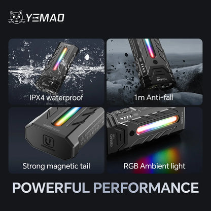 5200LMS Multi-Functional Portable LED Flashlight – Magnetic Torch for Hiking, Camping & Outdoor Adventures