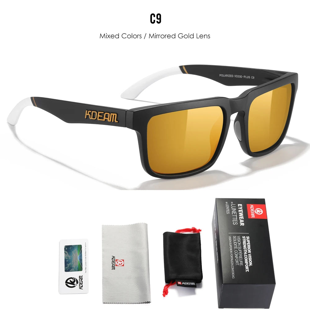 KDEAM Plus Size Polarized Sunglasses – 64mm Wide Fishing & Driving Glasses with Night Vision for Men