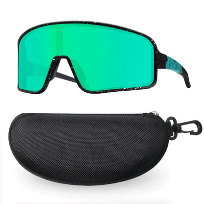 JULI Polarized Classic Sports Sunglasses - Ultralight Rimless Rectangle Frame for Men, Fishing & Driving, UV400 Protection (MJ8009)