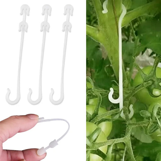 50pcs J-Shaped Fruit Cherry Tomato Ear Hook: Garden Plant Grape Support Vines Fastener Clips - Trellis Fixed Buckle Hook Included