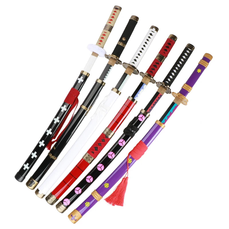 3-Piece Roronoa Zoro Katana Set – Anime Cosplay Toy Swords with Belt & Sword Holder