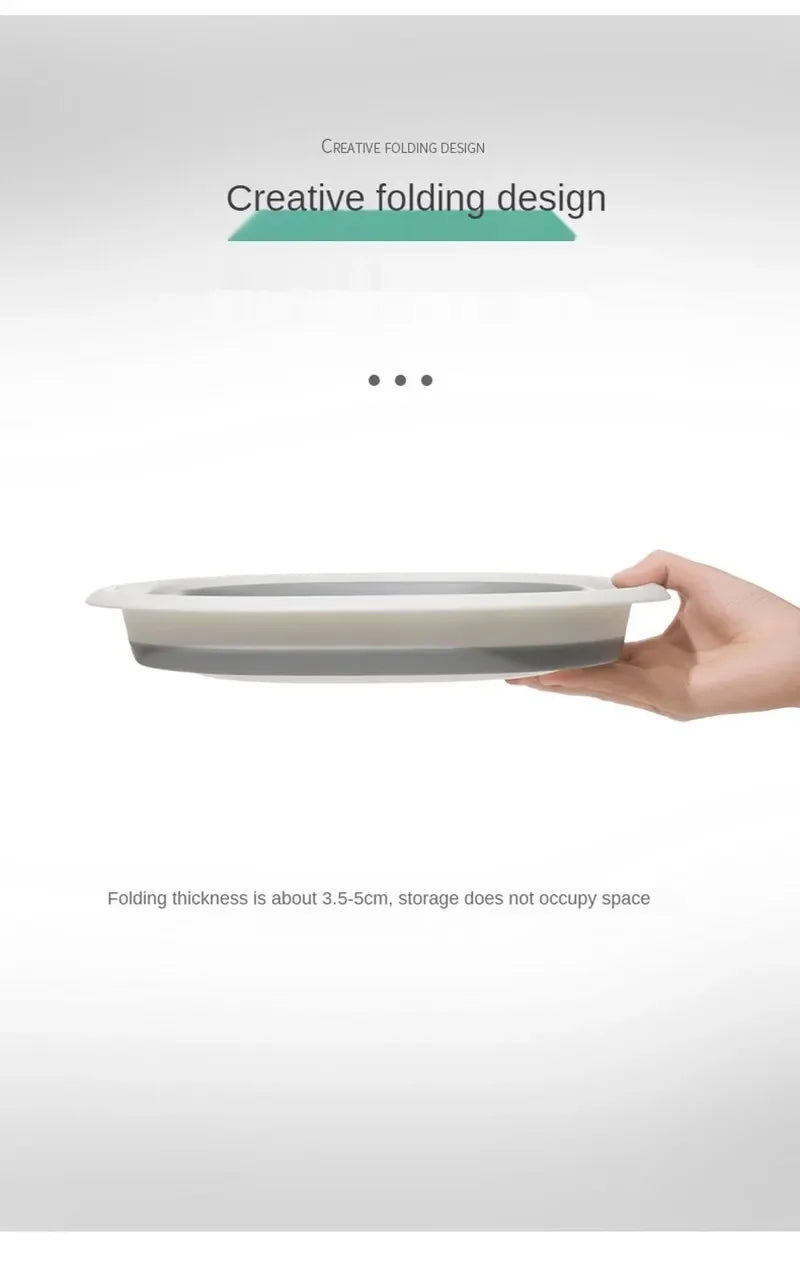 Portable Plastic Folding Wash Basin – Laundry Tub & Bath Basin for Adults and Babies, Kitchen & Bathroom Accessory