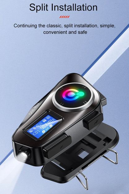 Q58 Max Motorcycle Helmet Bluetooth Intercom – IP65 Waterproof, 500M Range, Multi-Scene Music Sharing