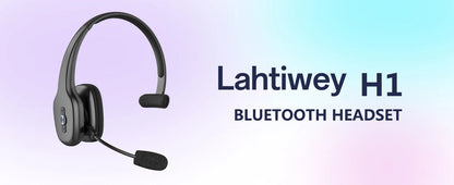 Bluetooth V5.3 Wireless Headset – Truck Driver & Office Hands-Free Call Headphones with Microphone
