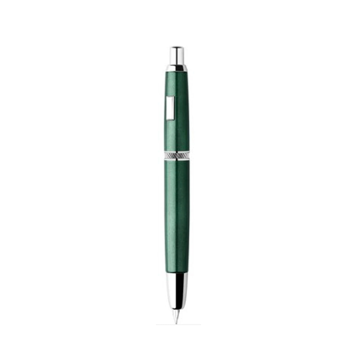 Majohn A1 Press Fountain Pen - Retractable EF Nib 0.4mm, Metal Matte Black Ink Pen with Converter, Ideal Student Gift