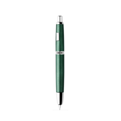 Majohn A1 Press Fountain Pen - Retractable EF Nib 0.4mm, Metal Matte Black Ink Pen with Converter, Ideal Student Gift