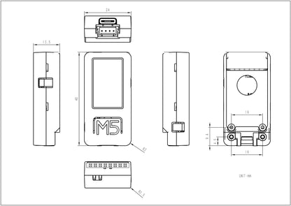 M5Stack M5StickC PLUS2 Portable IoT Development Kit - ESP32-PICO, 1.14-inch TFT Screen, Watch-Type Wearable IoT Controller
