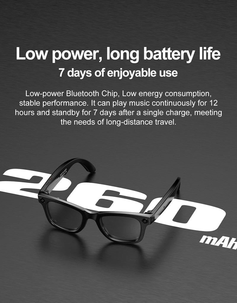 Xiaomi Smart Bluetooth Glasses — IP65 Waterproof, Video Recording, AI Photo Recognition, Translation, Call & Large Battery